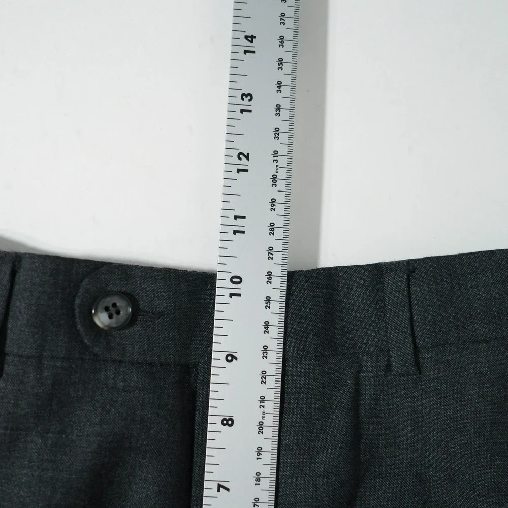 SuitSupply Mens Pure Wool S110 Pleated Brescia Trouser Dark Grey EU52 UK/US42